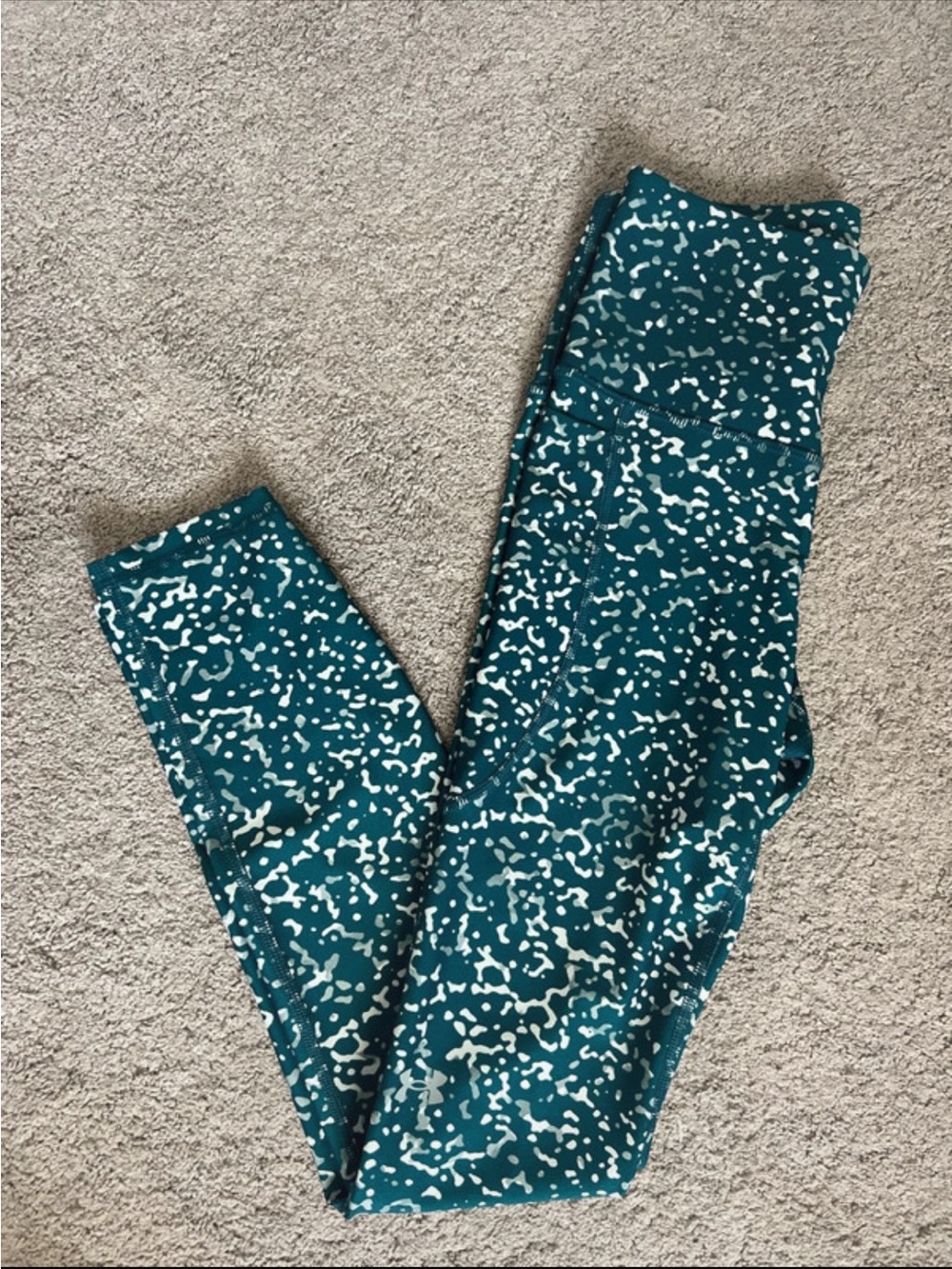 Under Armour Teal & White Speckled Leggings